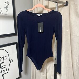 Dark Blue Long Sleeve Bodysuit